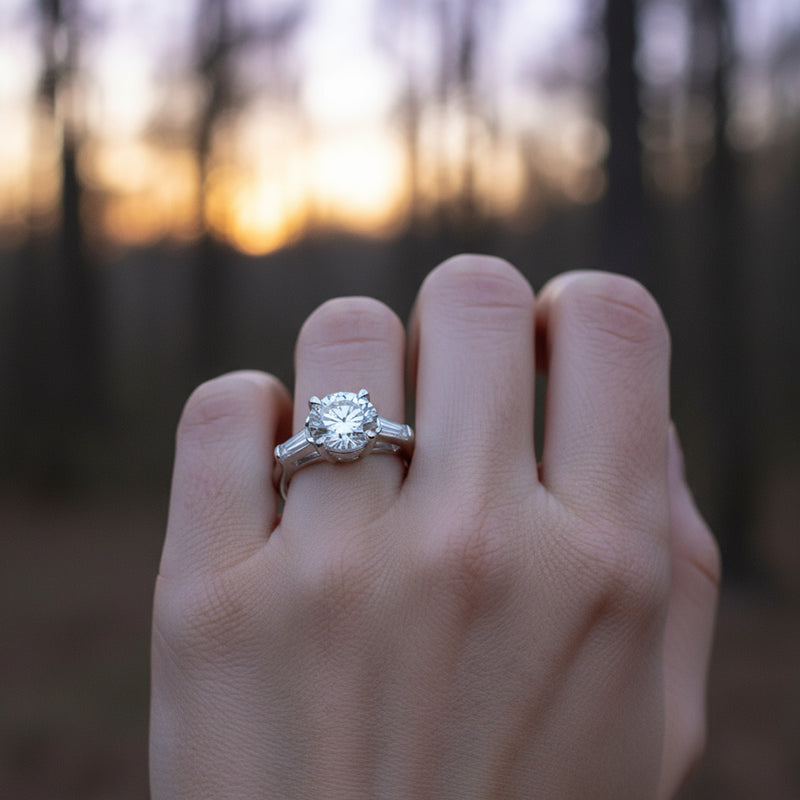 'Meghan' Ring with 3.09ct Round Diamond