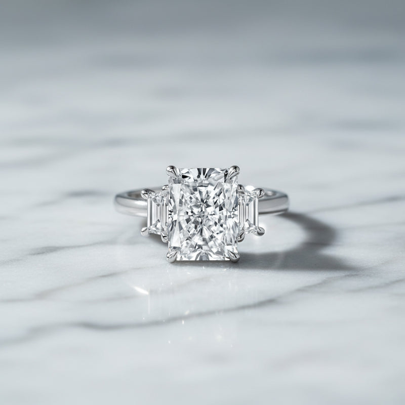 'Vivian' Ring with 2.03ct Emerald Diamond