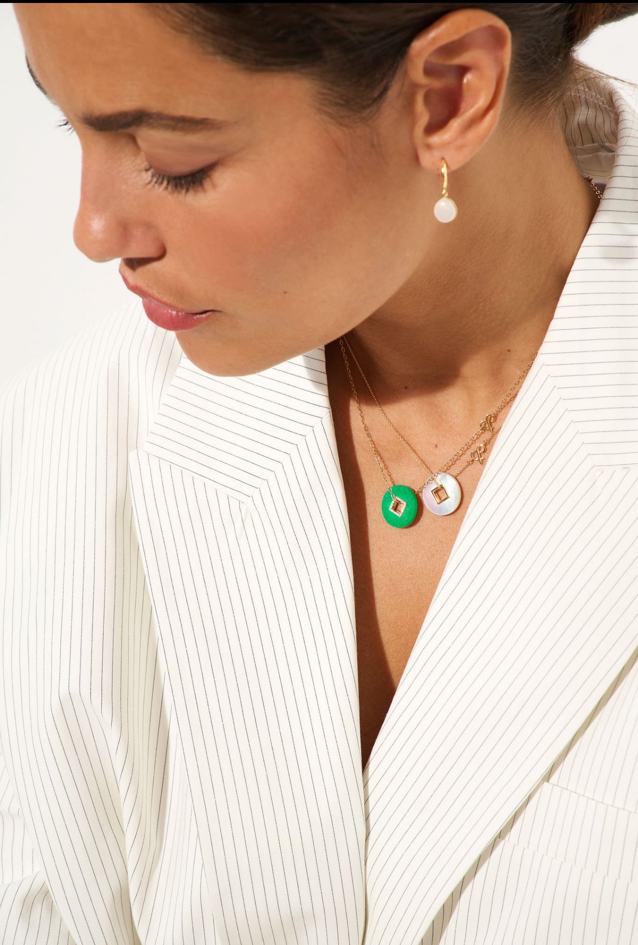 Jade and Diamond Disc Medallion