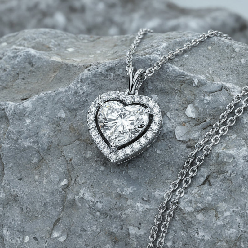 Diamond Heart Pendant Necklace (3 ct.)
