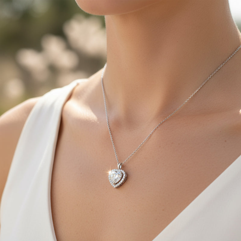 Diamond Heart Pendant Necklace (3 ct.)