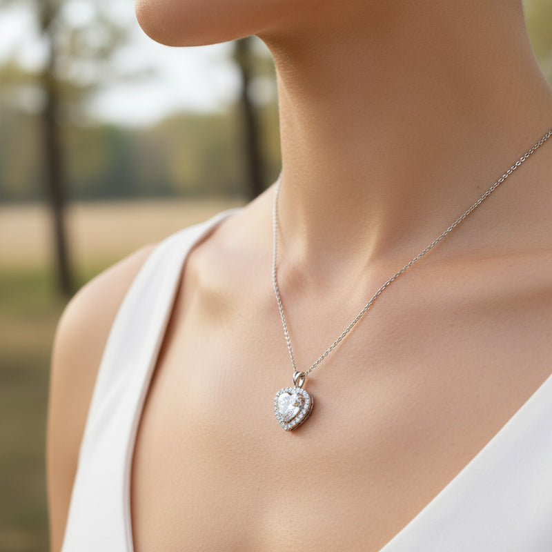 Diamond Heart Pendant Necklace (3 ct.)