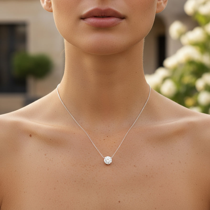 1.51ct Round Brilliant Solitaire Necklace