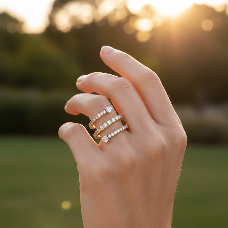 Spiral Diamond Ring