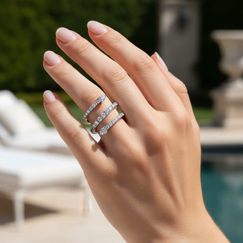 Spiral Diamond Ring
