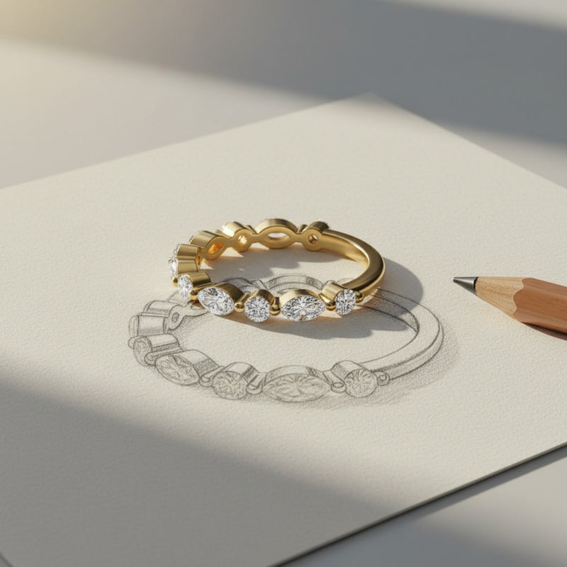 'Violet' Wedding Band