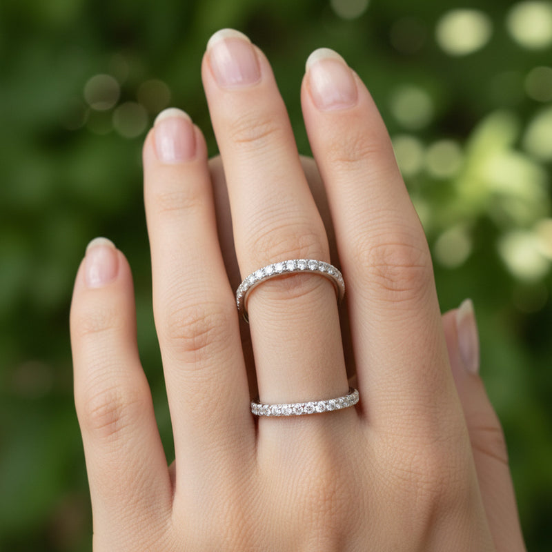Double Band Diamond Ring