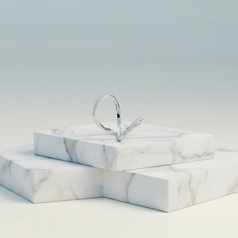 Double Band Diamond Ring