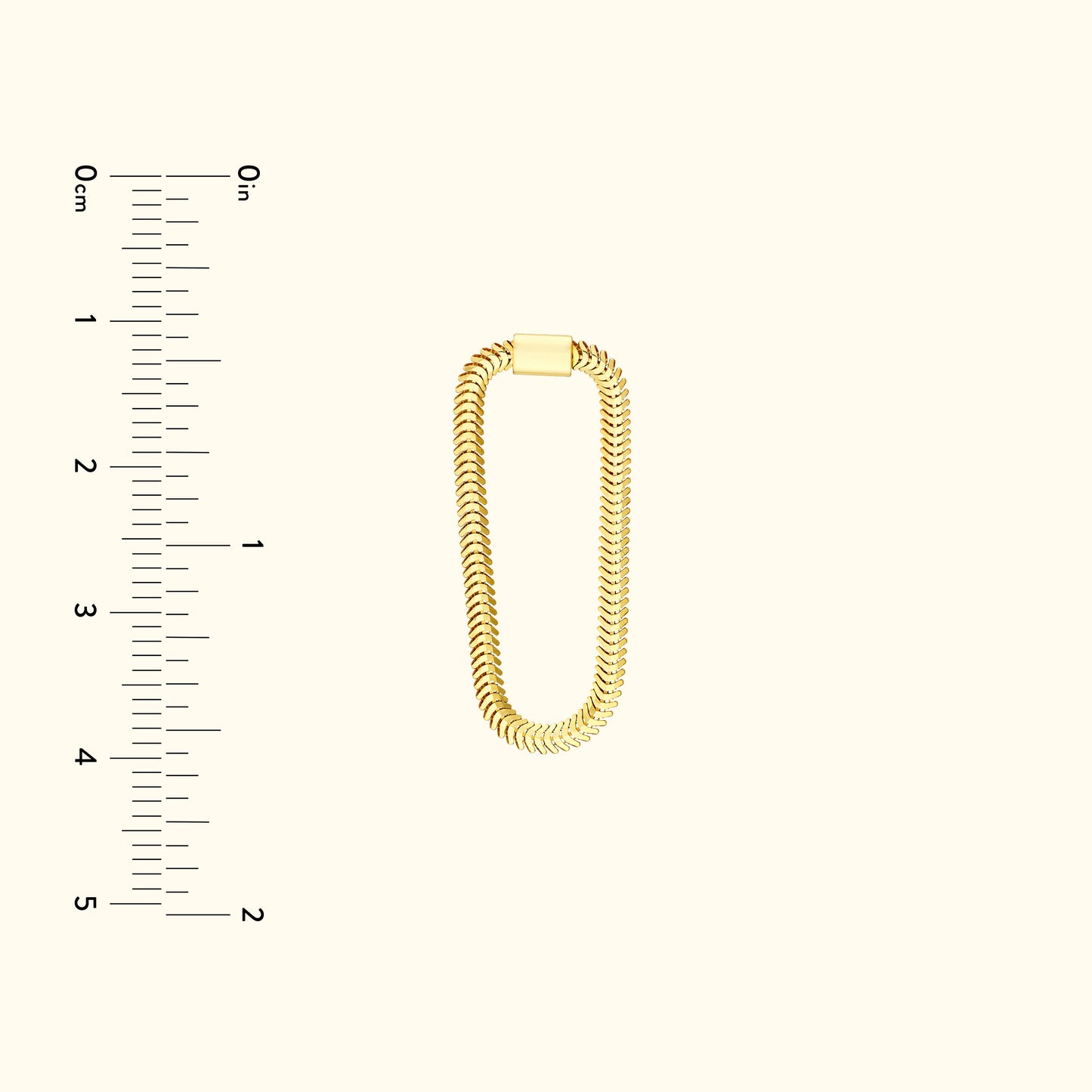 Gold chain link bracelet with a clasp, displayed against a light background.