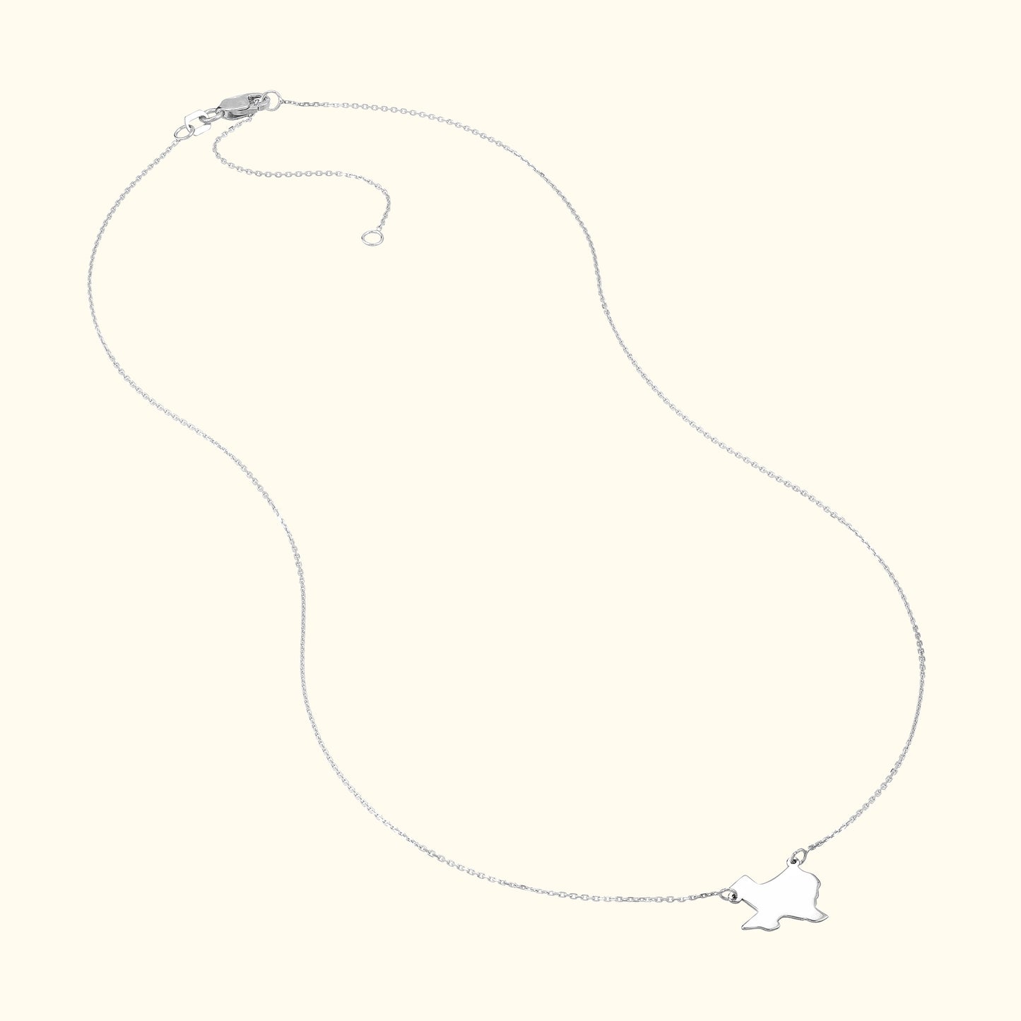 Delicate silver necklace with a small bird pendant.