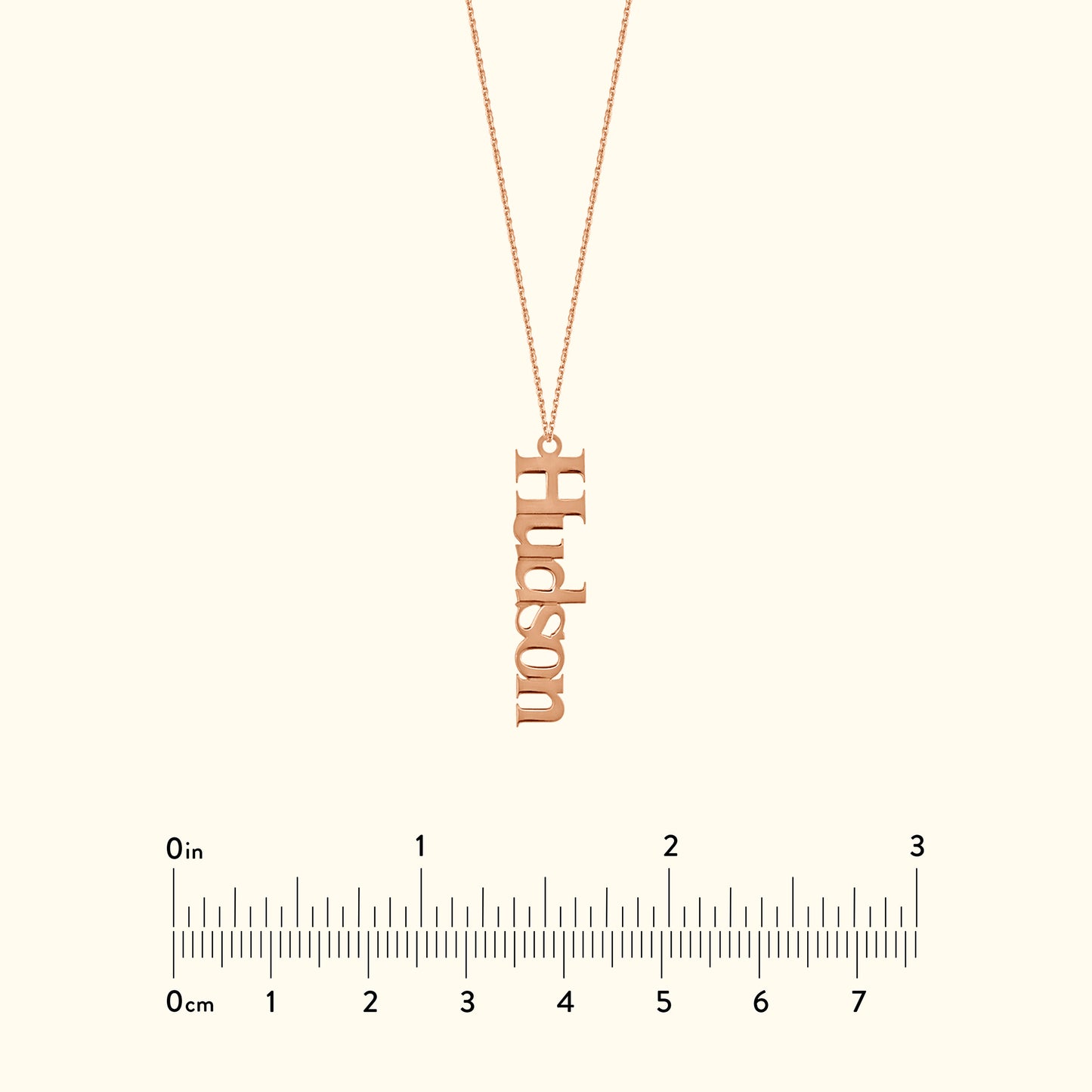Vertical Typewriter Pendant Necklace - 5mm Customizable