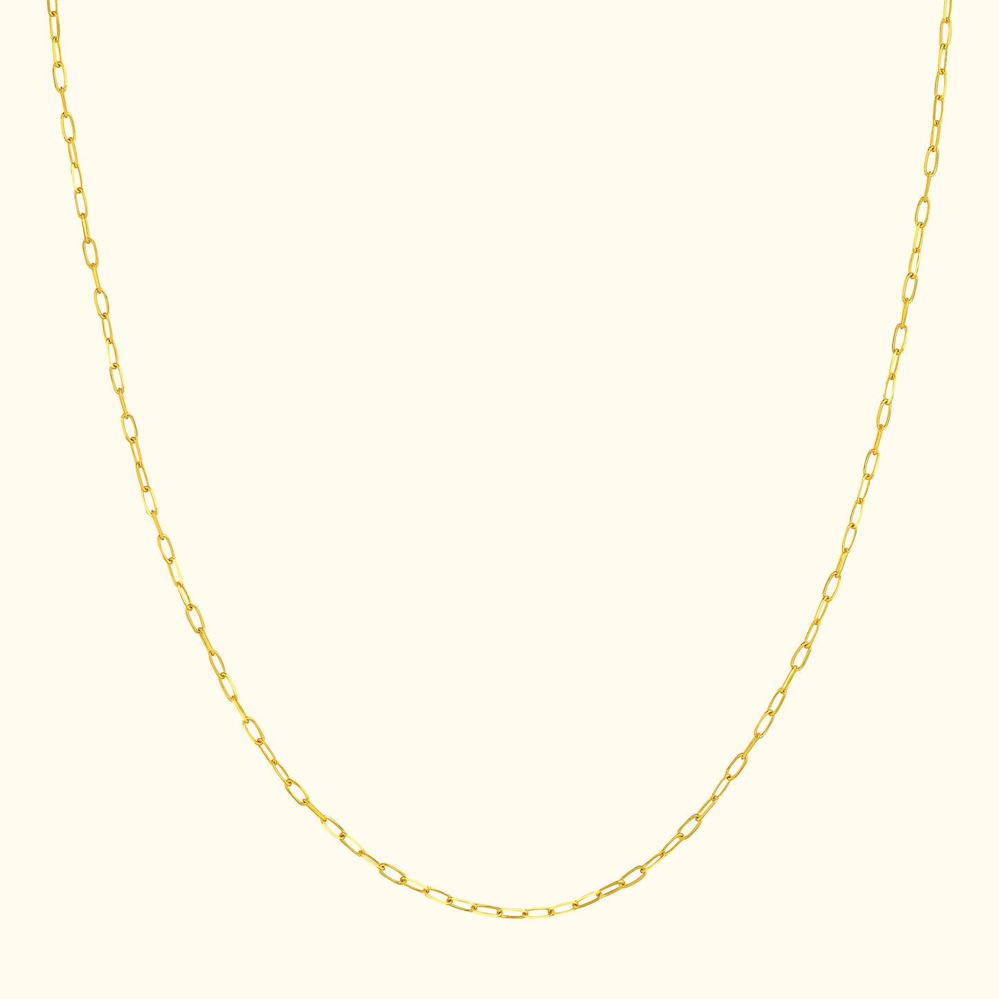 Thin Paper Clip Chain Necklace