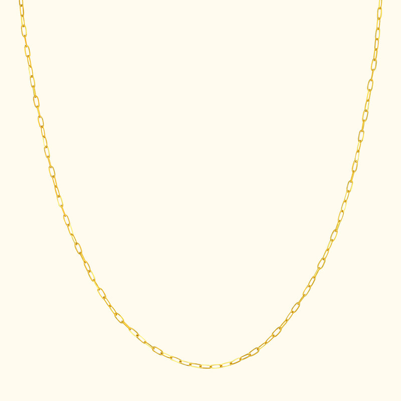 Thin Paper Clip Chain Necklace