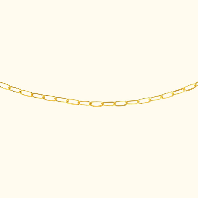 Thin Paper Clip Chain Necklace