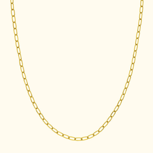 Thick Paper Clip Chain Necklace
