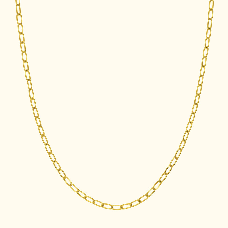 Thick Paper Clip Chain Necklace