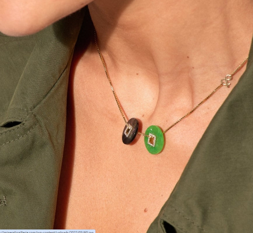 Jade and Diamond Disc Medallion
