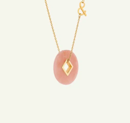 Pink Opal Disc Medallion