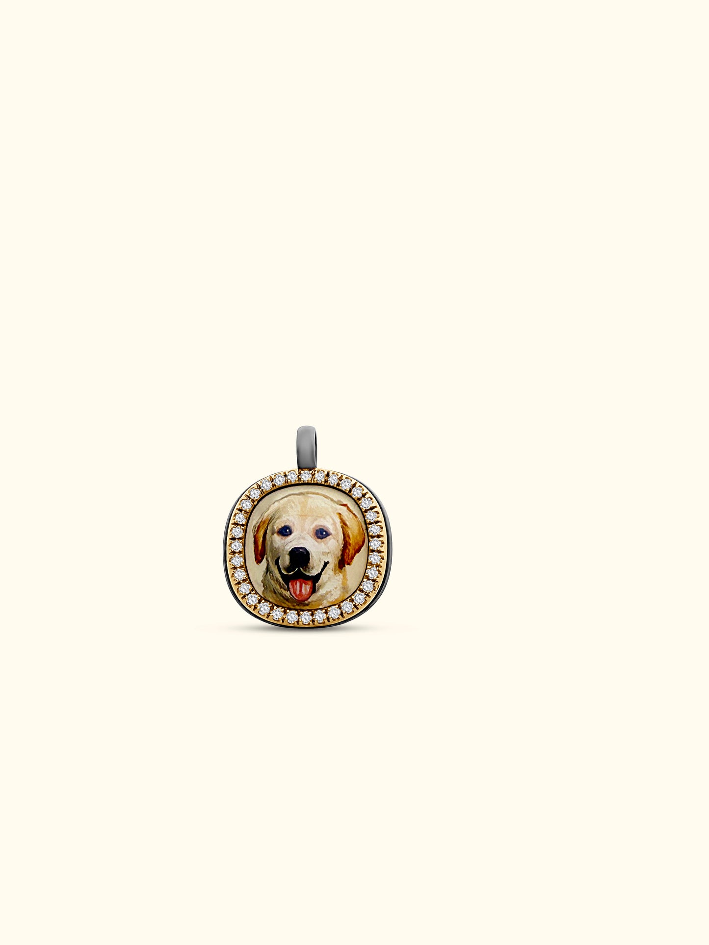 The Billig Custom Hand-Painted Pet Pawtrait Necklace