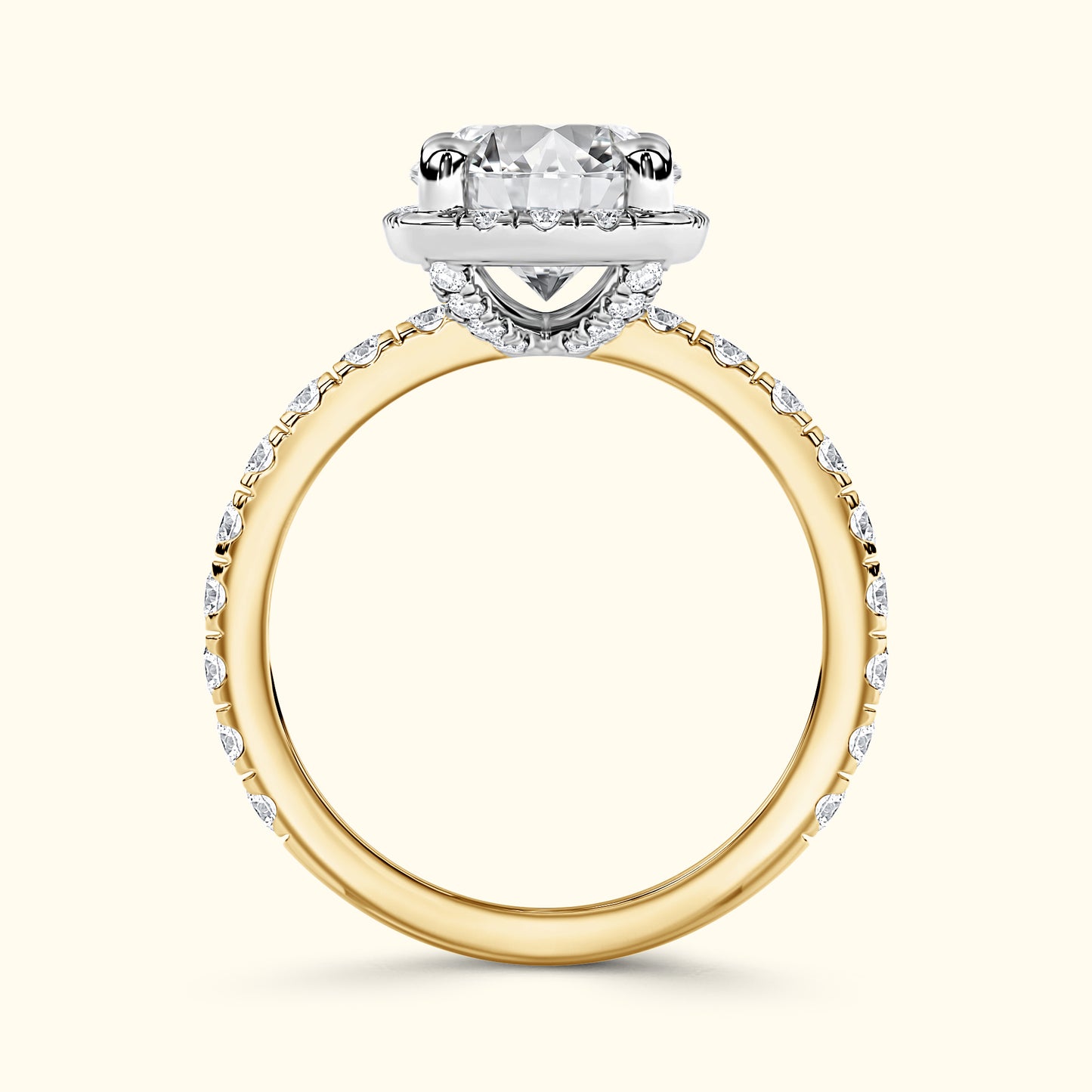 'Stacie' Diamond Engagement Ring - Halo Elegance