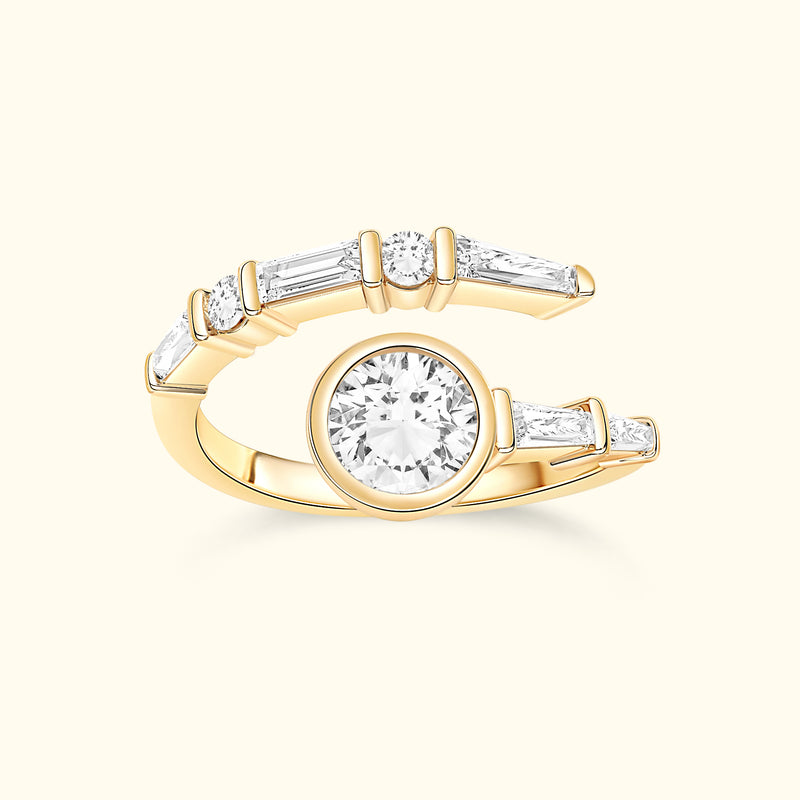 Spiral Wrap Diamond Ring