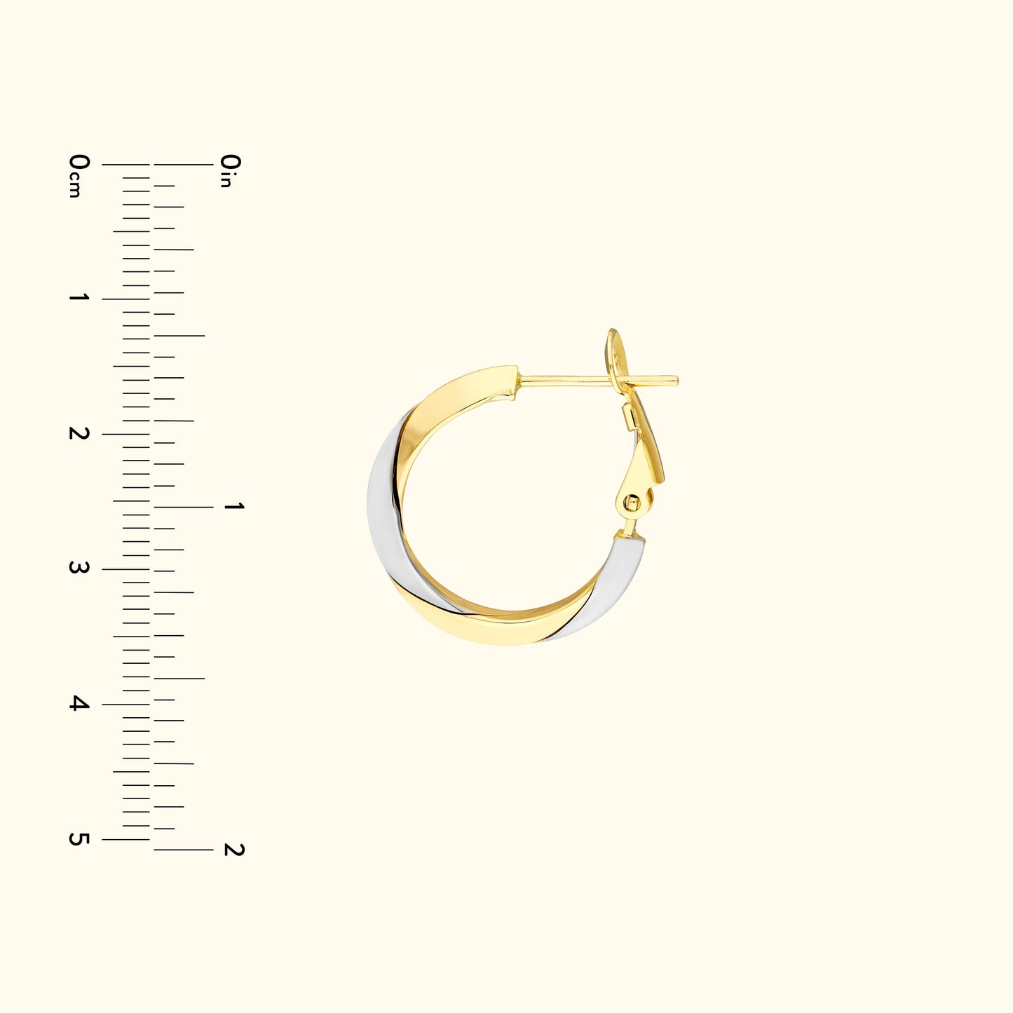 Two-Tone Knife Edge Omega Back Hoops