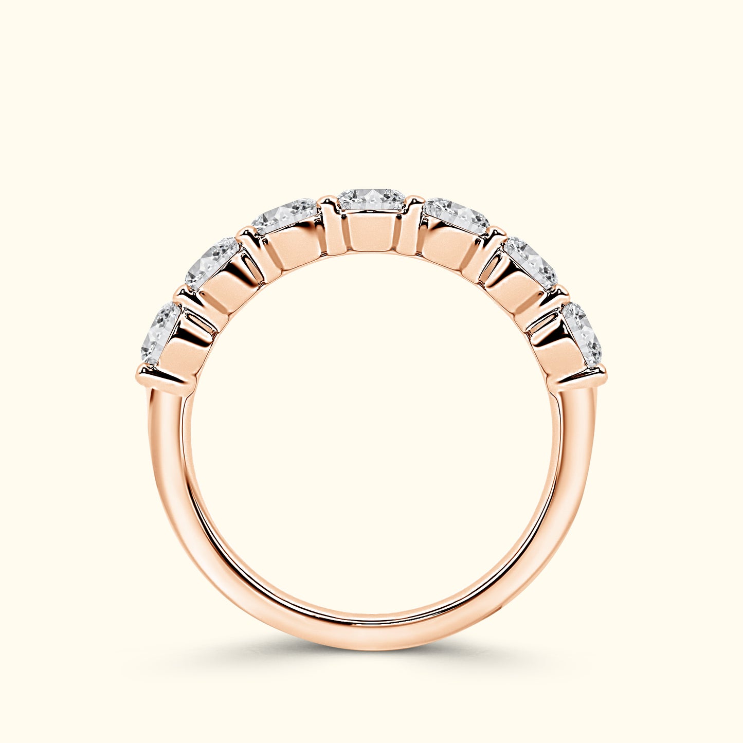 'Hazel' 7 Stone 3.00ct Oval Cut Diamond Wedding Band