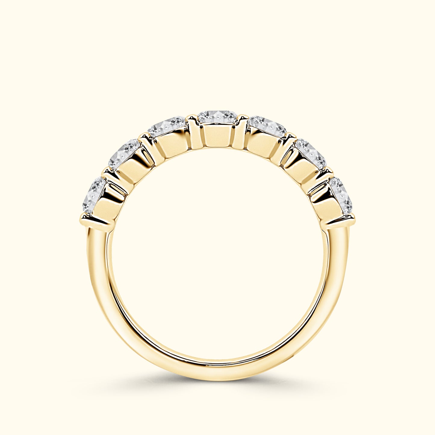 'Hazel' 7 Stone 3.00ct Oval Cut Diamond Wedding Band