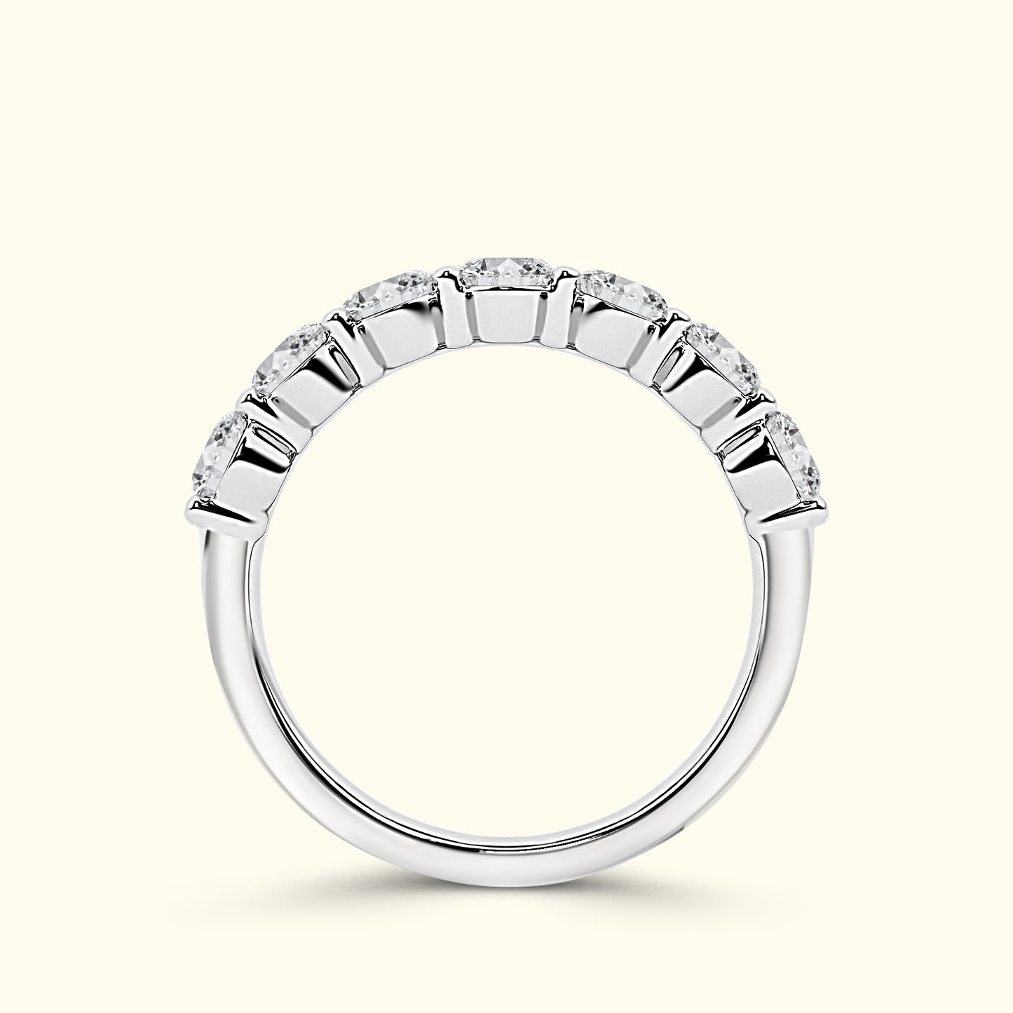 'Hazel' 7 Stone 3.00ct Oval Cut Diamond Wedding Band