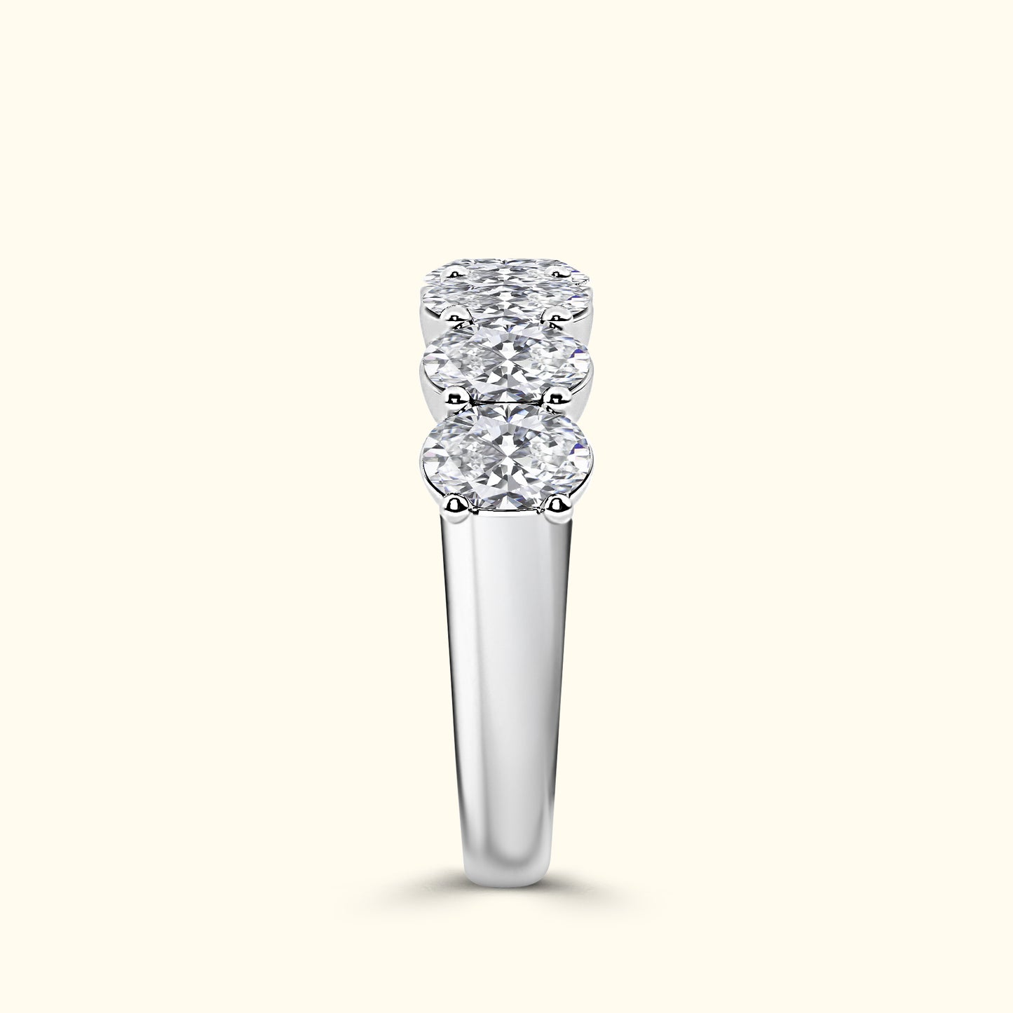 'Hazel' 7 Stone 3.00ct Oval Cut Diamond Wedding Band