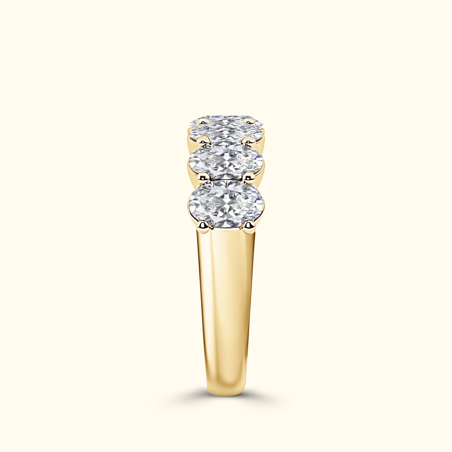 'Hazel' 7 Stone 3.00ct Oval Cut Diamond Wedding Band