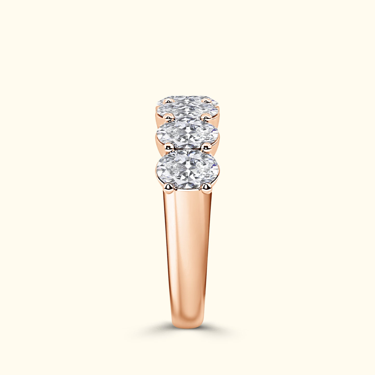 'Hazel' 7 Stone 3.00ct Oval Cut Diamond Wedding Band