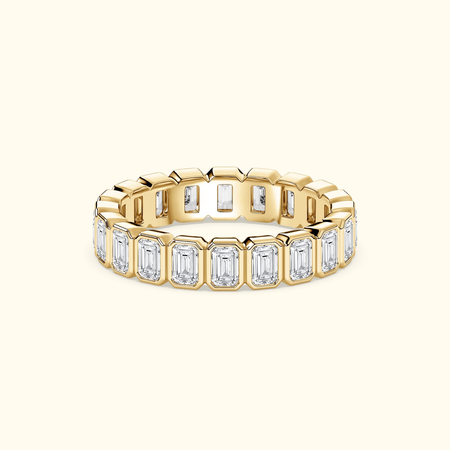 'Leslie' 2.50ct Emerald Cut Bezel Set Eternity Band