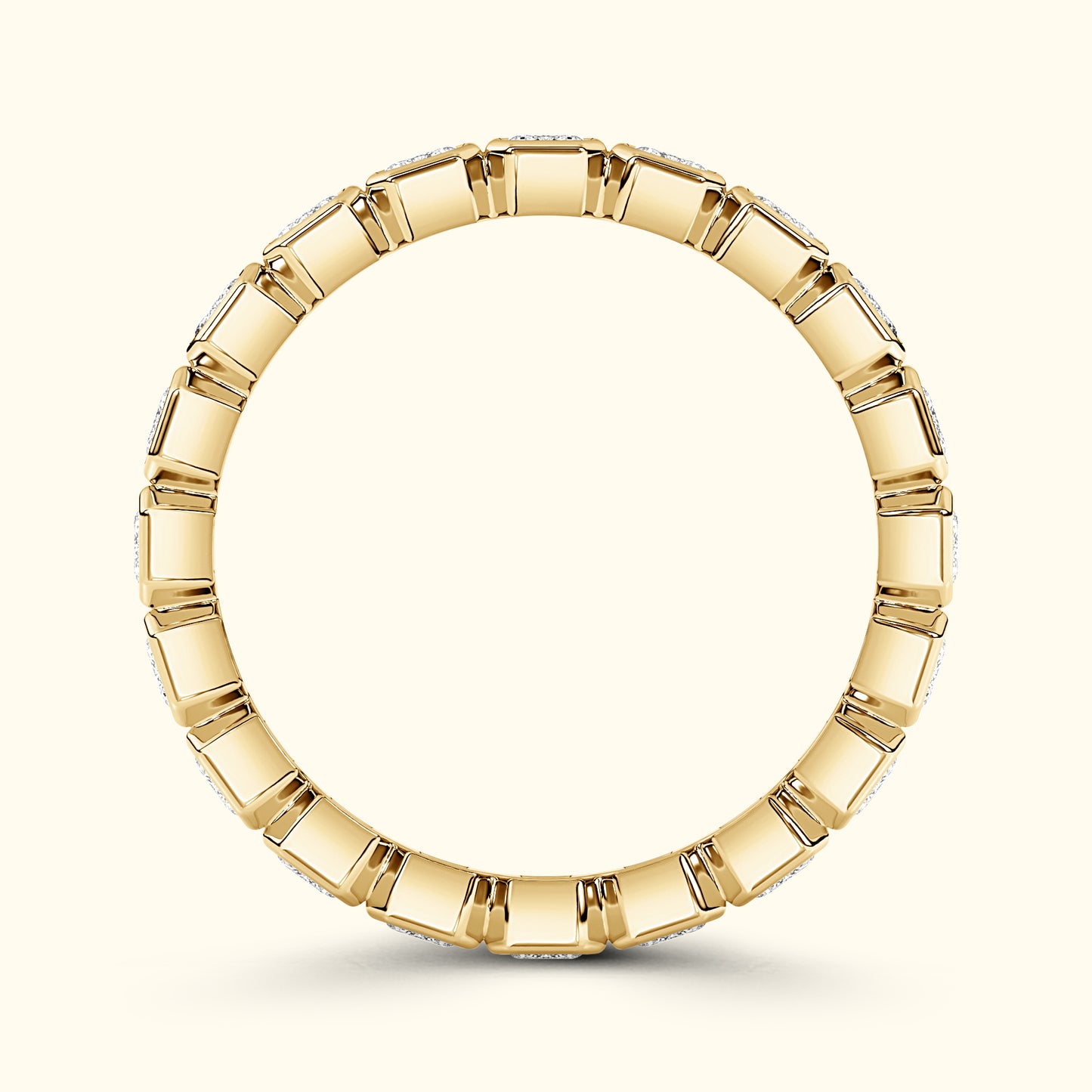 'Leslie' 2.50ct Emerald Cut Bezel Set Eternity Band