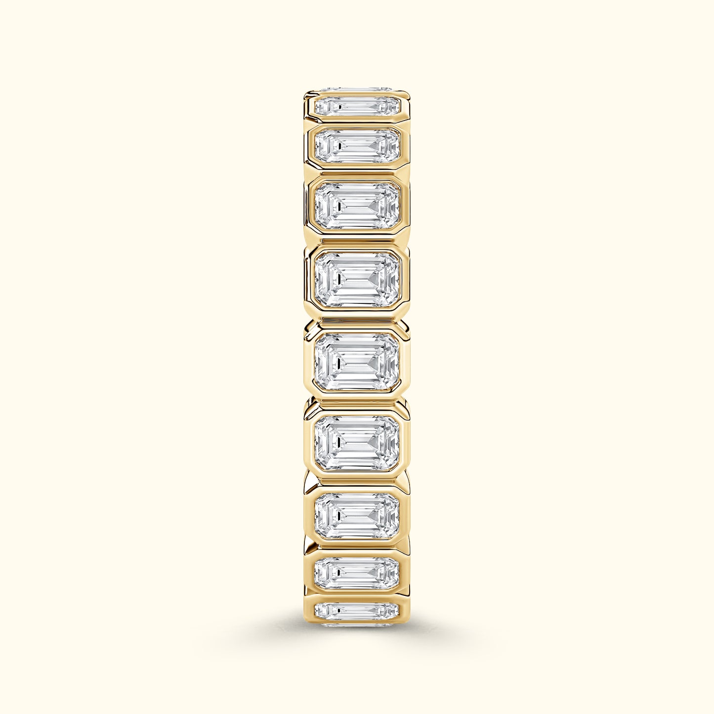 'Leslie' 2.50ct Emerald Cut Bezel Set Eternity Band