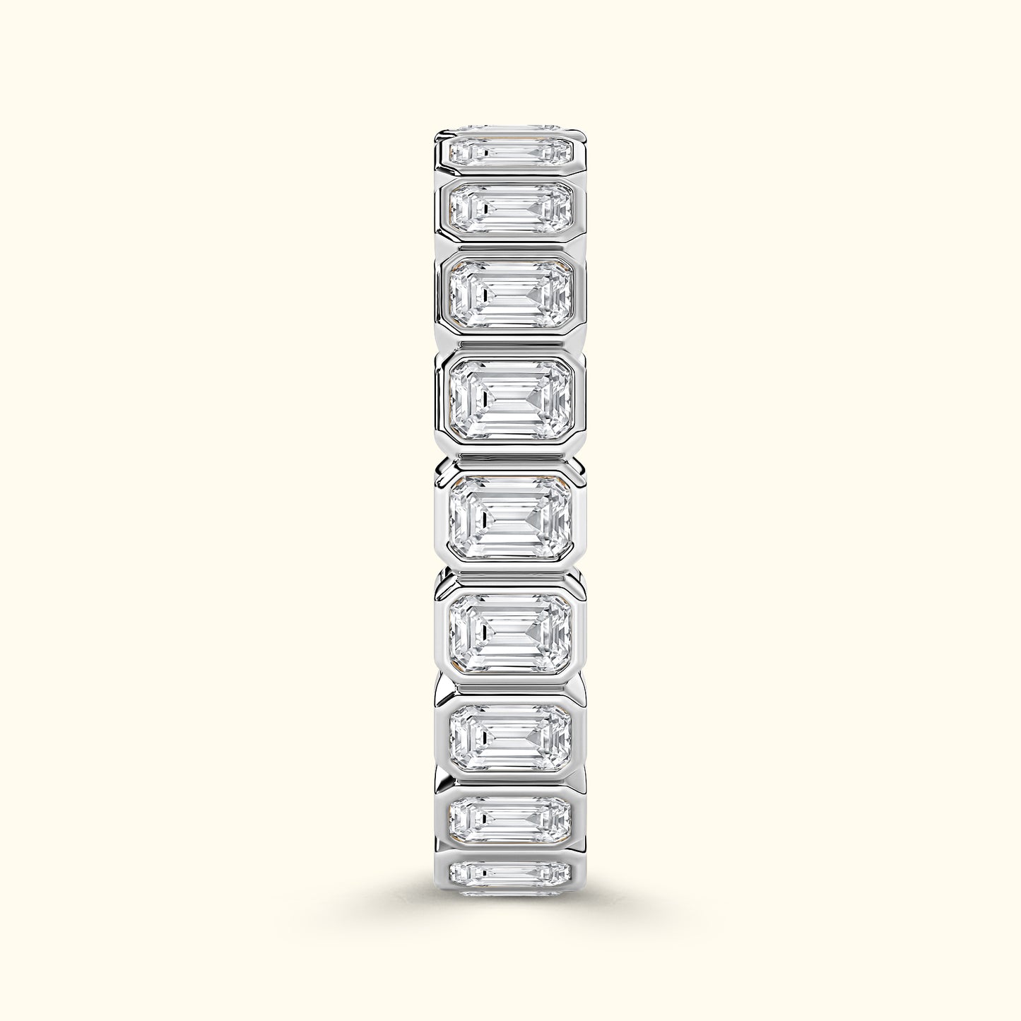 'Leslie' 2.50ct Emerald Cut Bezel Set Eternity Band