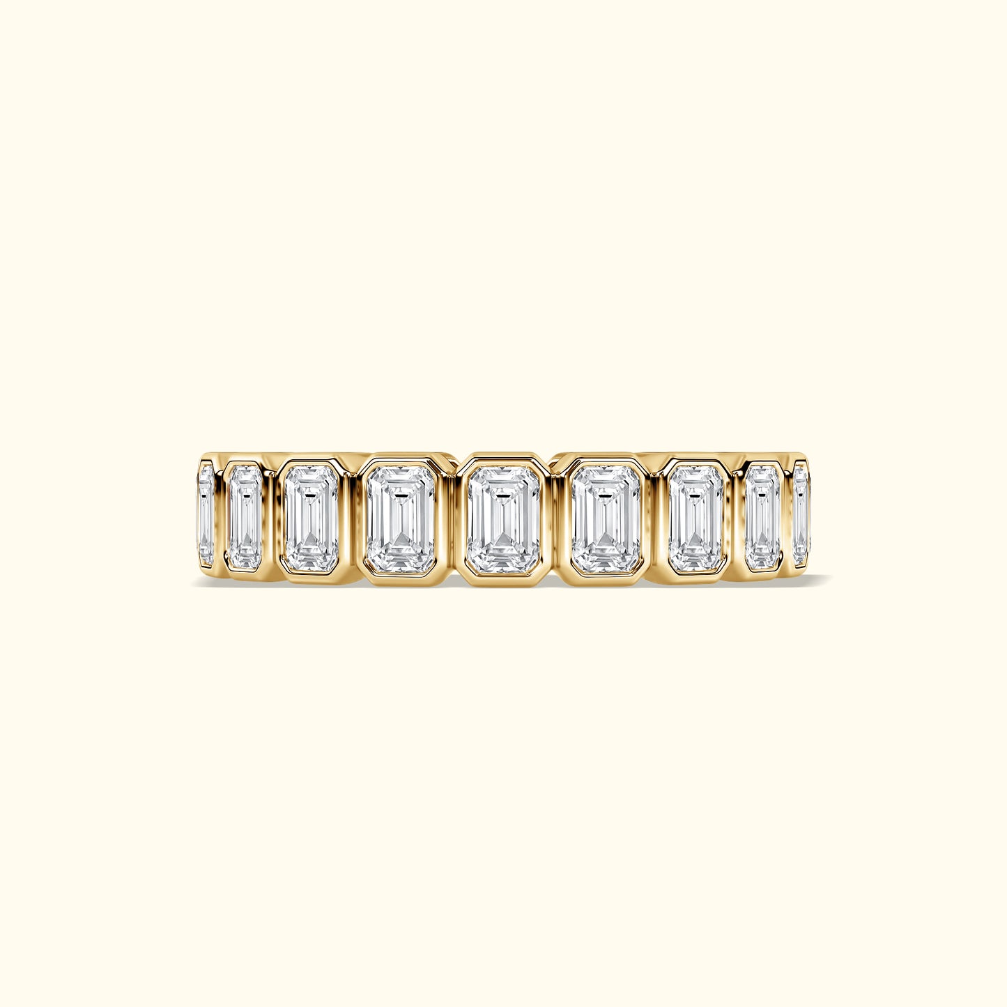 'Leslie' 2.50ct Emerald Cut Bezel Set Eternity Band