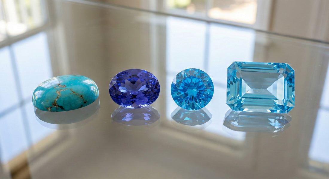 December Birthstones: Turquoise, Tanzanite, Zircon & Blue Topaz