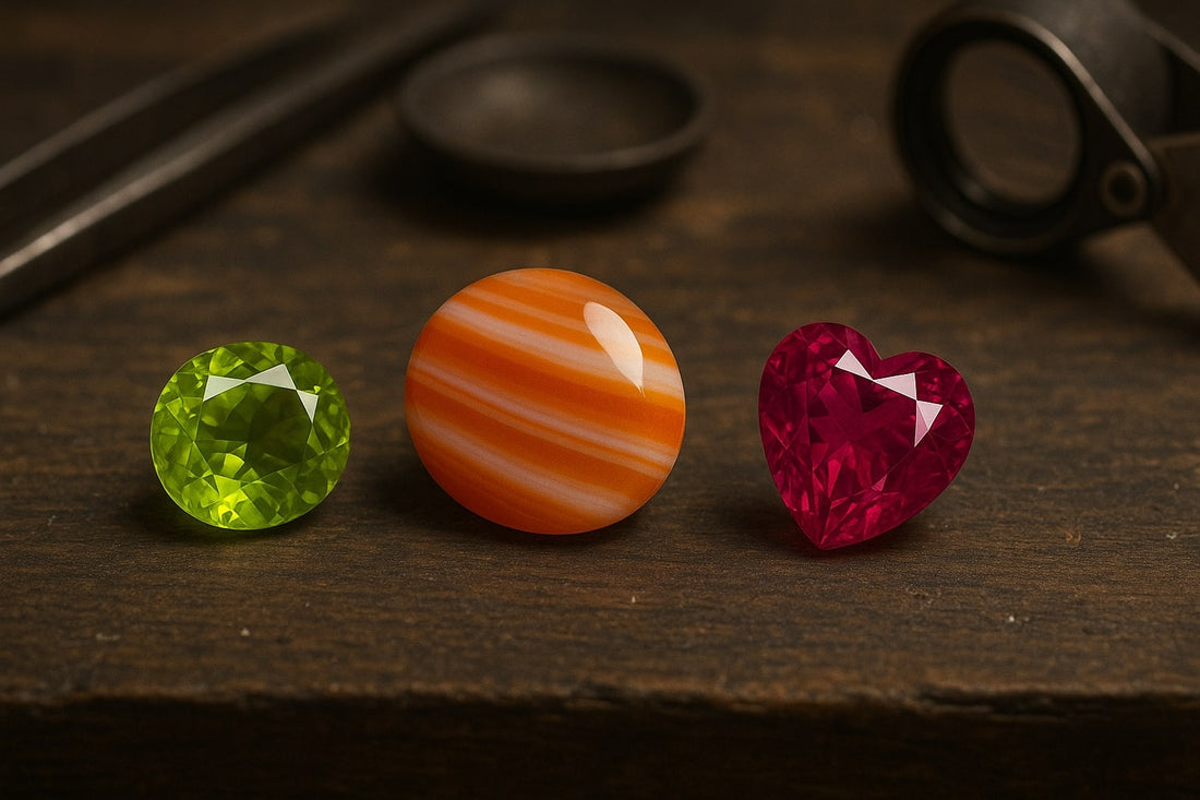 Peridot, Sardonyx & Spinel August Birthstones
