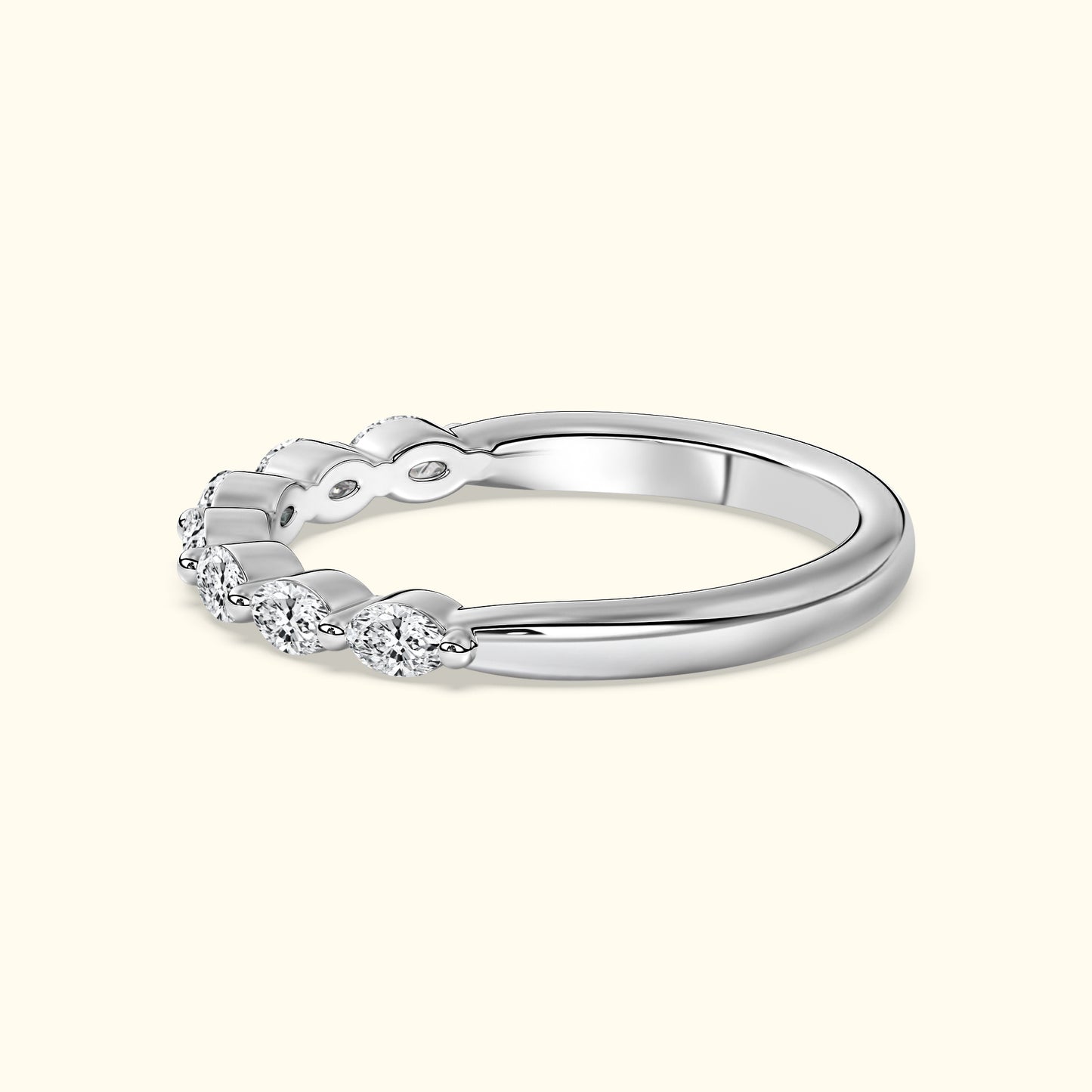 'Aubrey' Marquise Shaped .45ct Diamond Wedding Band