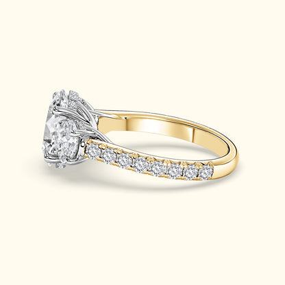 'Tessa' 3 Stone Oval Engagement Ring