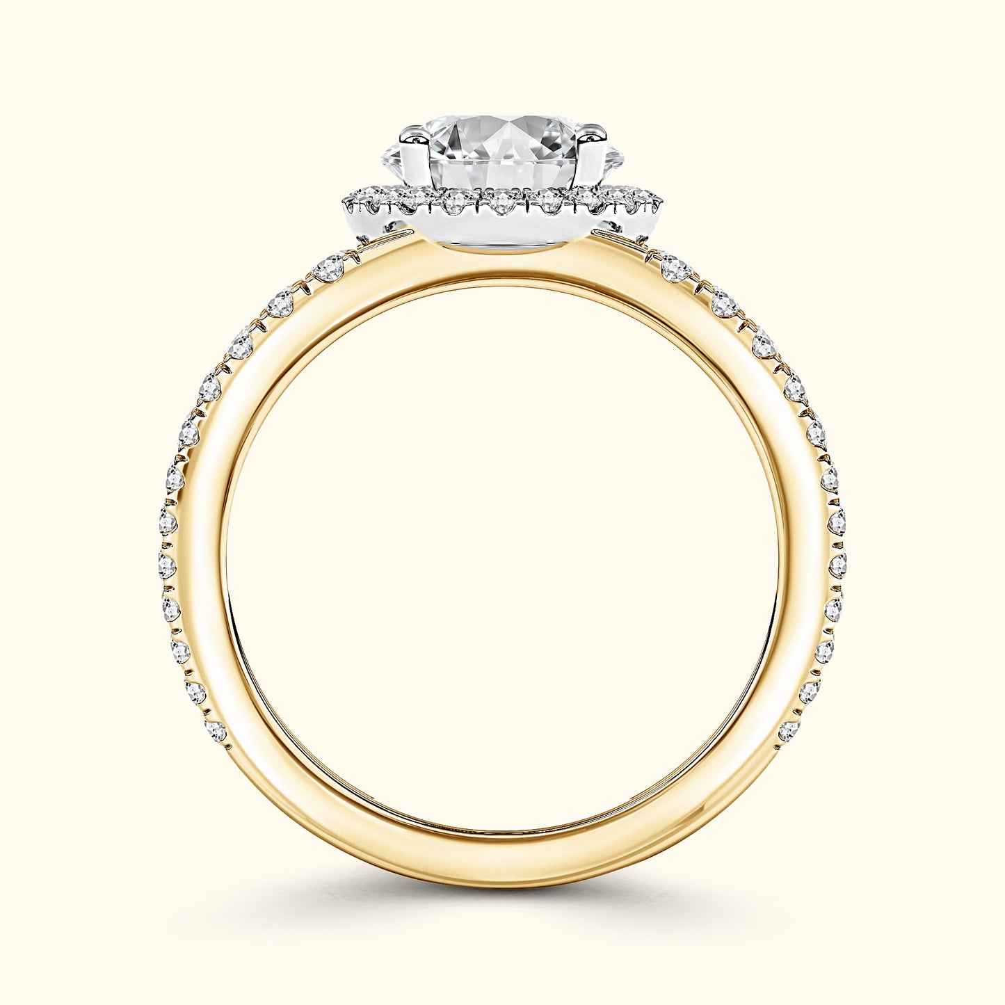 Goldie ' Diamond Engagement Ring - Halo Elegance