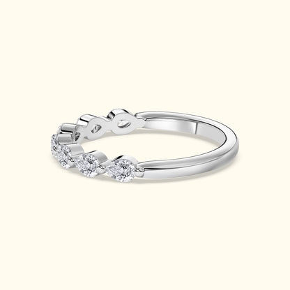 'Nora' Pear Shaped Diamond Wedding Band