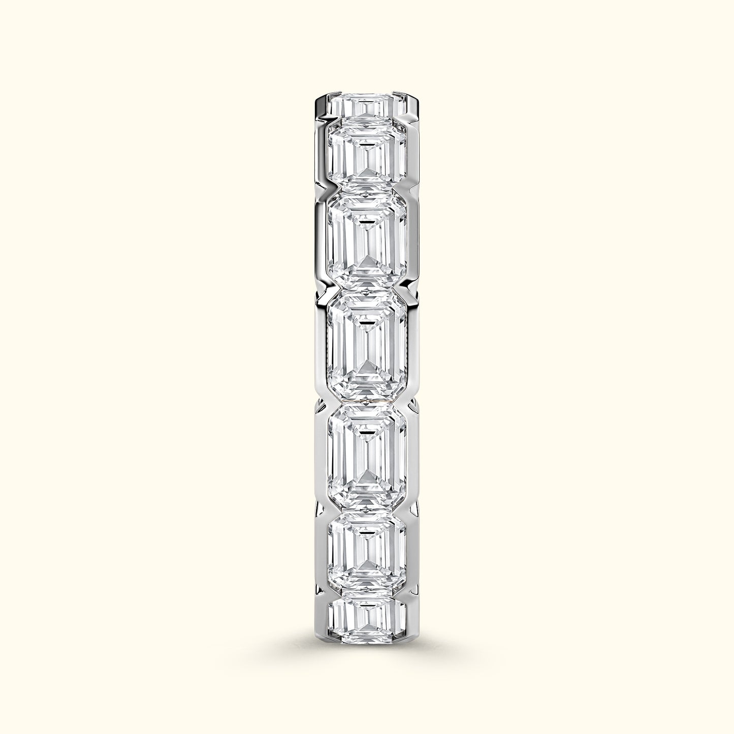 'Riley' Emerald Cut Eternity Diamond Wedding Band