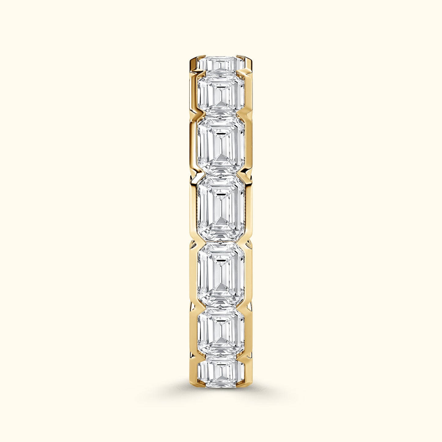 'Riley' Emerald Cut Eternity Diamond Wedding Band