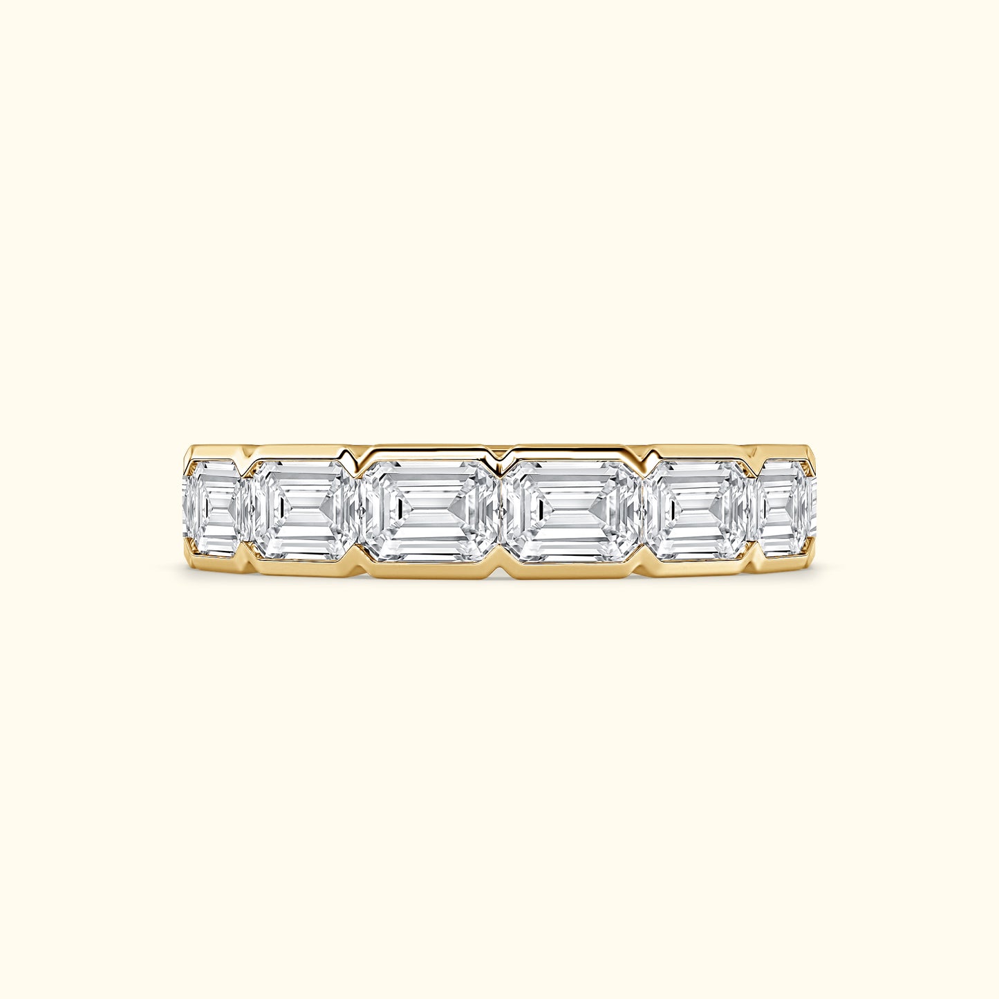 'Riley' Emerald Cut Eternity Diamond Wedding Band
