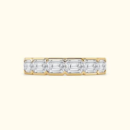 'Riley' Emerald Cut Eternity Diamond Wedding Band