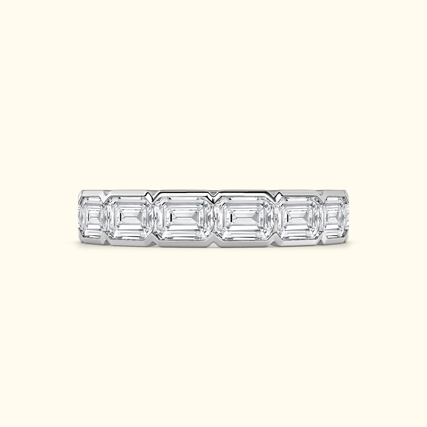 'Riley' Emerald Cut Eternity Diamond Wedding Band