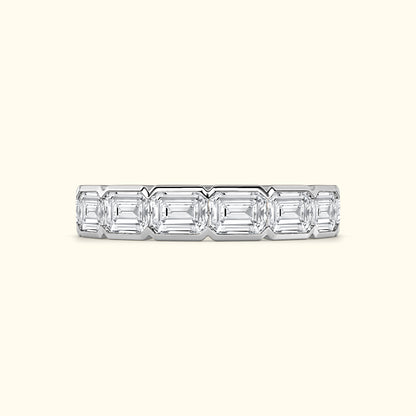 'Riley' Emerald Cut Eternity Diamond Wedding Band