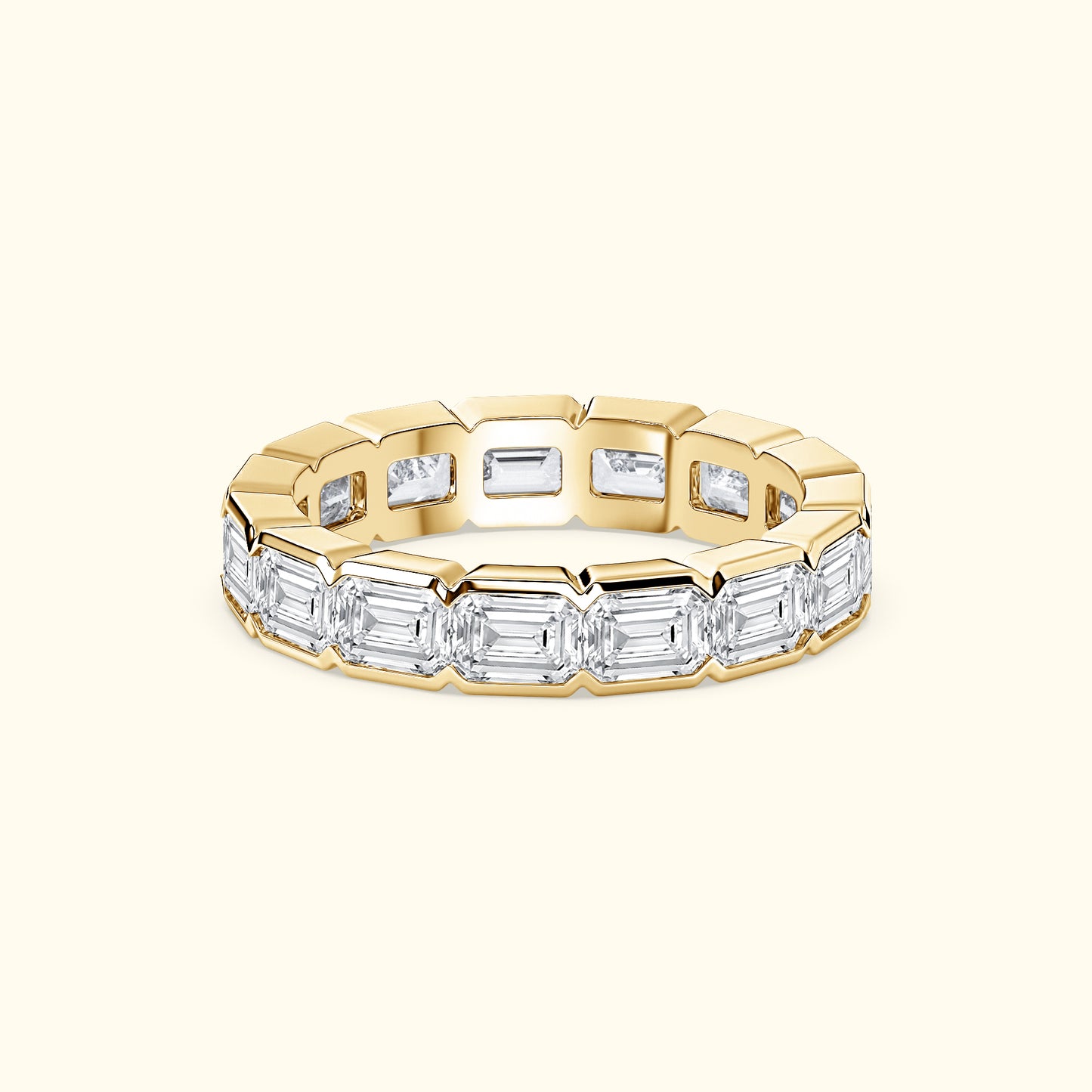 'Riley' Emerald Cut Eternity Diamond Wedding Band